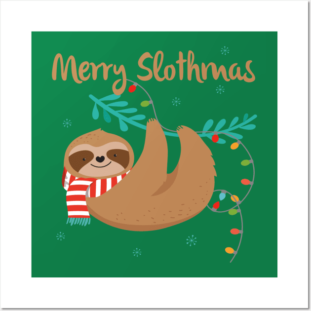 Merry Slothmas Wall Art by ManxHaven